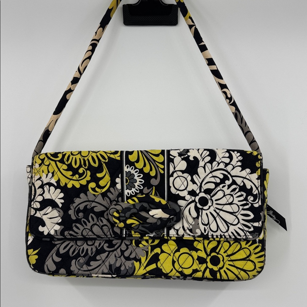 VERA BRADLEY retired Baroque Knot Just a Clutch quilted magnet shouter bag